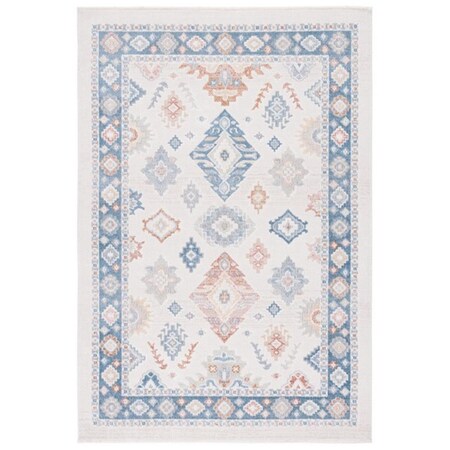 Safavieh 8 x 10 ft. Blair Washable Power Loomed Rectangle Rug Beige & Blue BLR218B-8